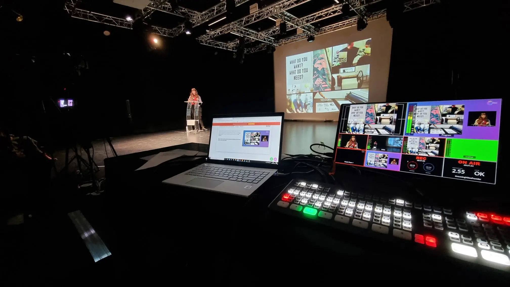 <p>Live stream online or hybrid events to your audience across the globe.</p>